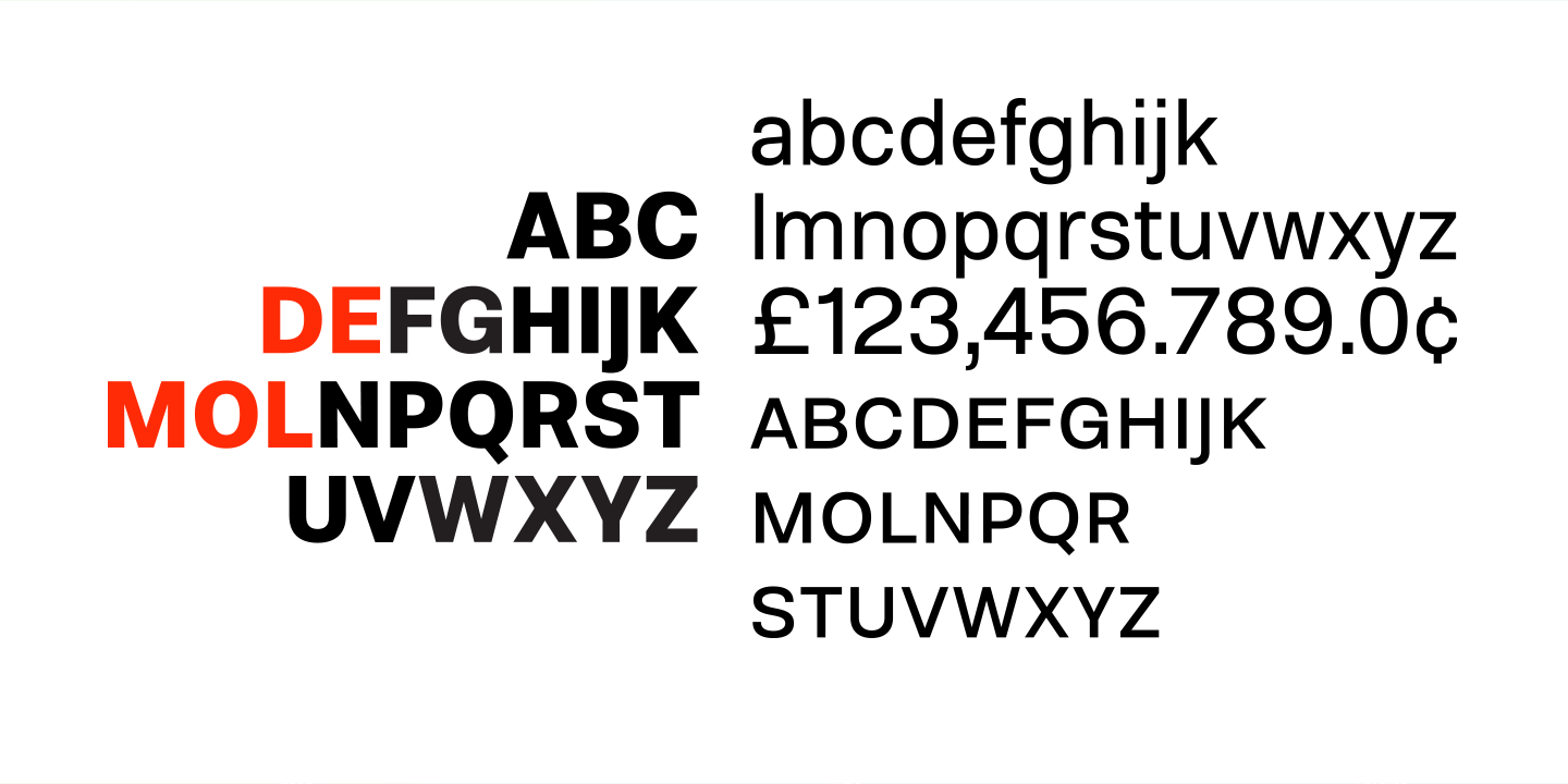 Molde Expanded Thin Font preview